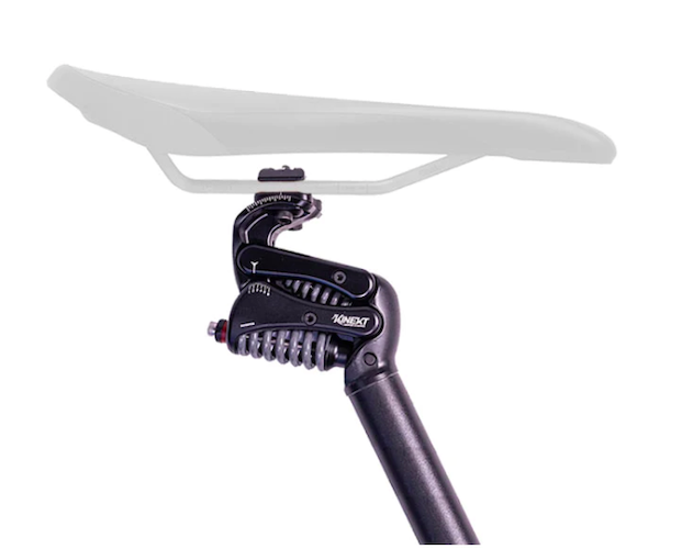 Tige de selle à suspension blanche Kinekt avec tige noire